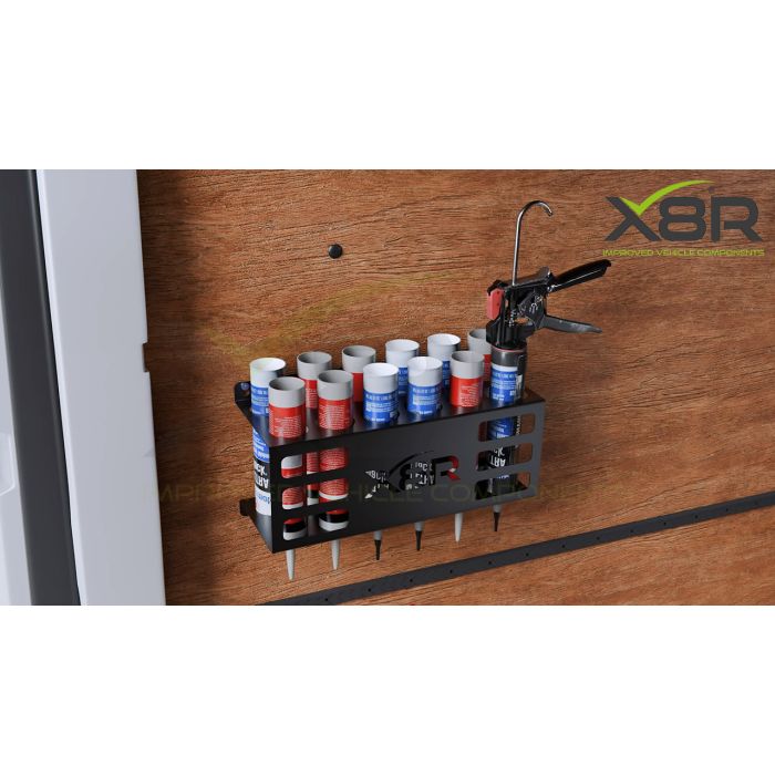 Tool Organization Rack Metal Caulking Tube Holder – Wall-Mounted Storage Rack For Sealant Tubes, Workshop & Garage Organization Orange Hand Cleaner