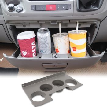 Cup Holder Insert for Glovebox Compatible With Fiat Ducato, Citroen Relay and Peugeot Boxer (Grey)